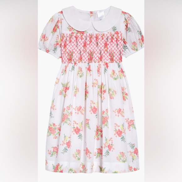Nordstrom Girls’ Floral Smocked Cotton Dress - Picture 1 of 9